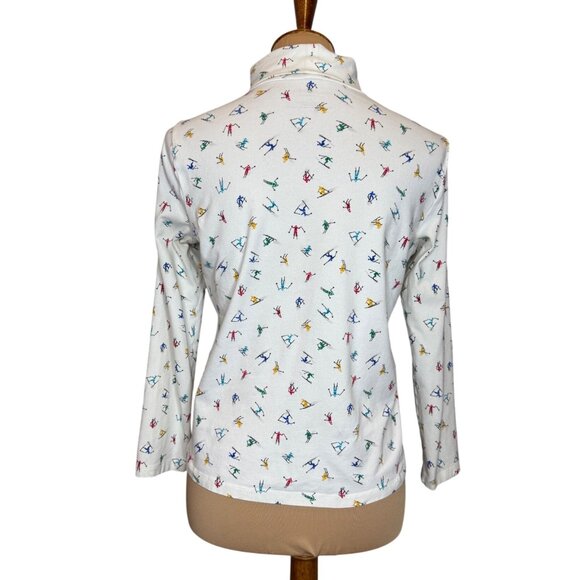 Vintage Talbots Cottagecore Turtleneck Top With Sking Small - Picture 3 of 7